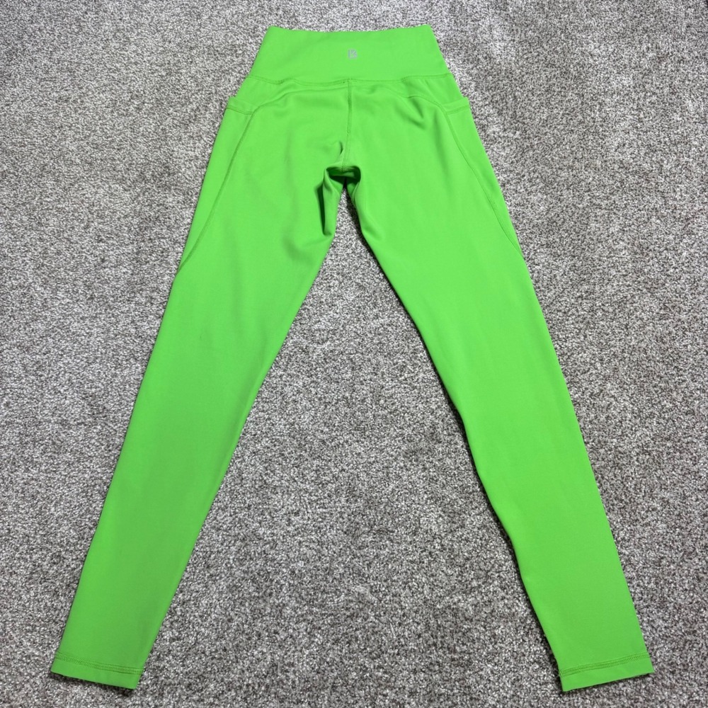 BuffBunny Women S Full Length Gym Legging Neon Green Compression Lift Pockets
